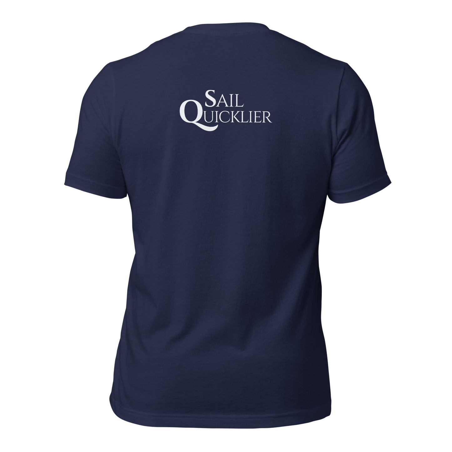 Wizard of Zenda T-shirt with Horizontal Logo and 'Sail Quicklier' on back